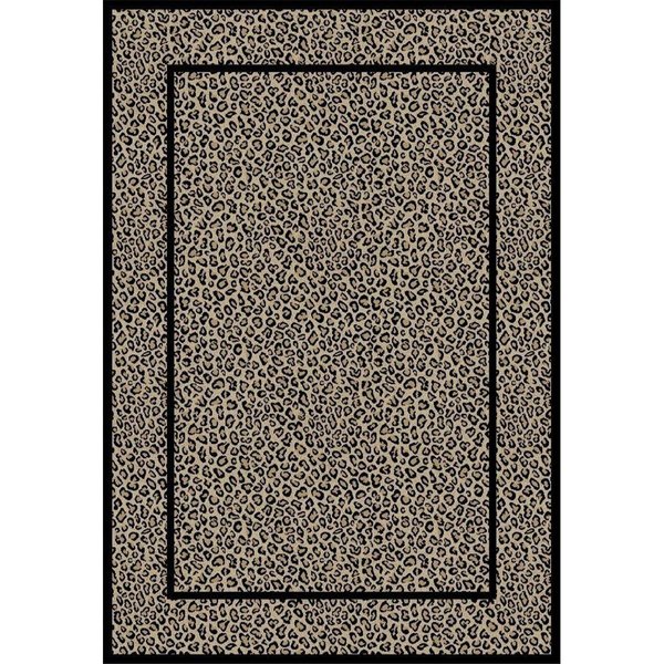 Concord Global Trading Concord Global 44927 7 ft. 10 in. x 9 ft. 10 in. Jewel Leopard - Beige 44927
